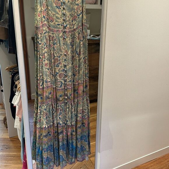 Spell Floral Maxi Dress - Oasis Blue and Pink Size Small - Picture 5 of 6